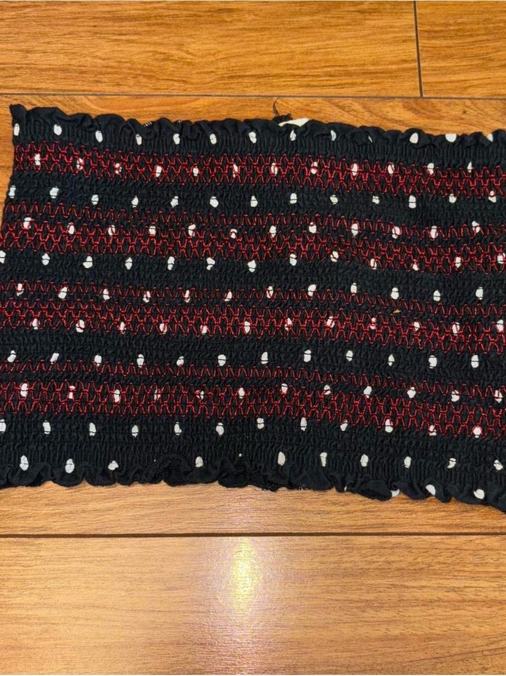 Y2K black + red polka dot tube top in a size S